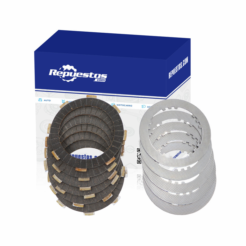 Clutch plates and discs for motor tricycles - 6 plates and 5 discs