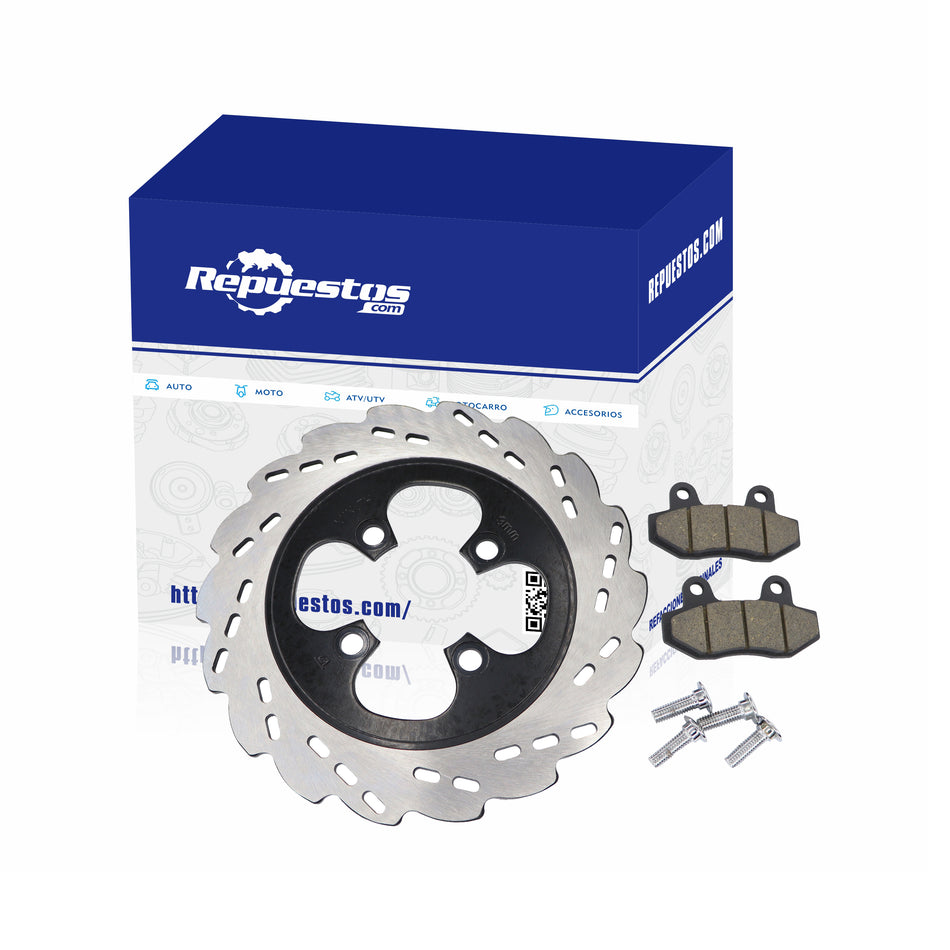 DISCO DE FRENO Y BALATAS TRASERO PARA VENTO CROSSMAX 330 RALLY