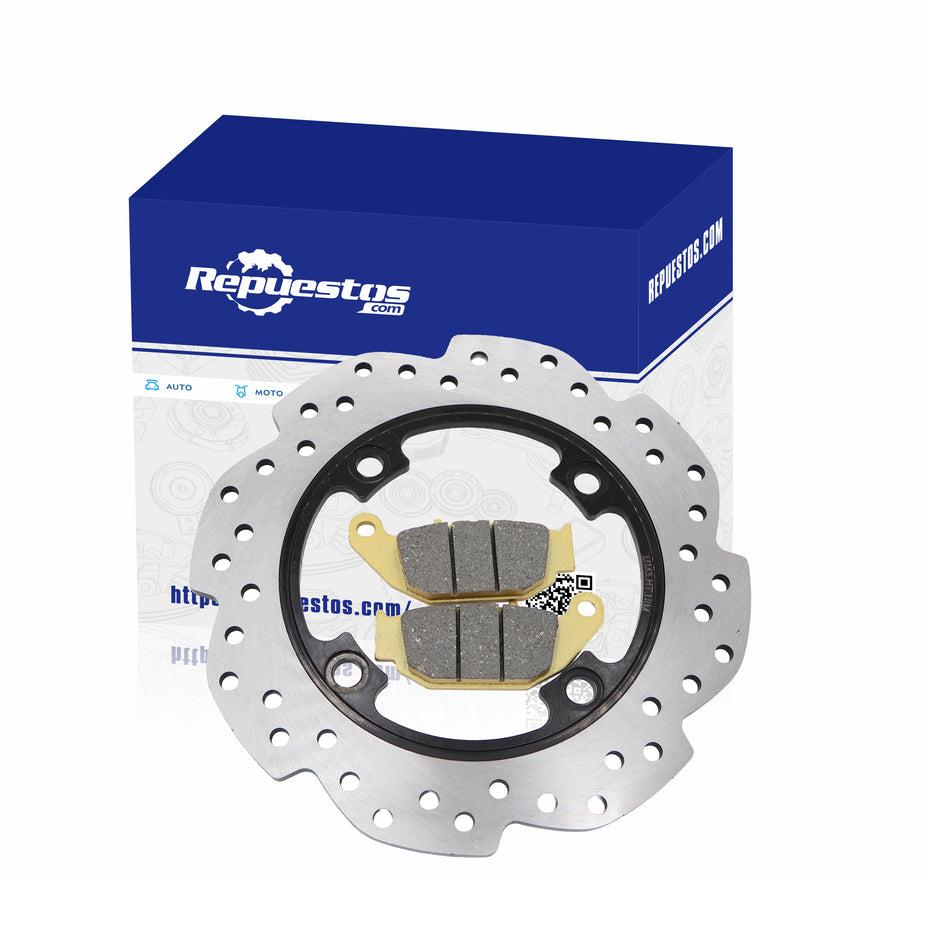 DISCO DE FRENO Y BALATAS TRASERO PARA HONDA CB190R