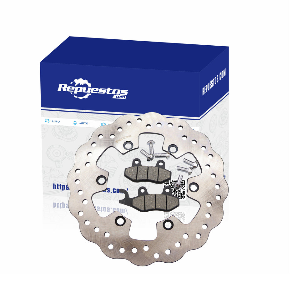 DISCO DE FRENO DELANTERO Y BALATAS PARA VELOCI EVO 330