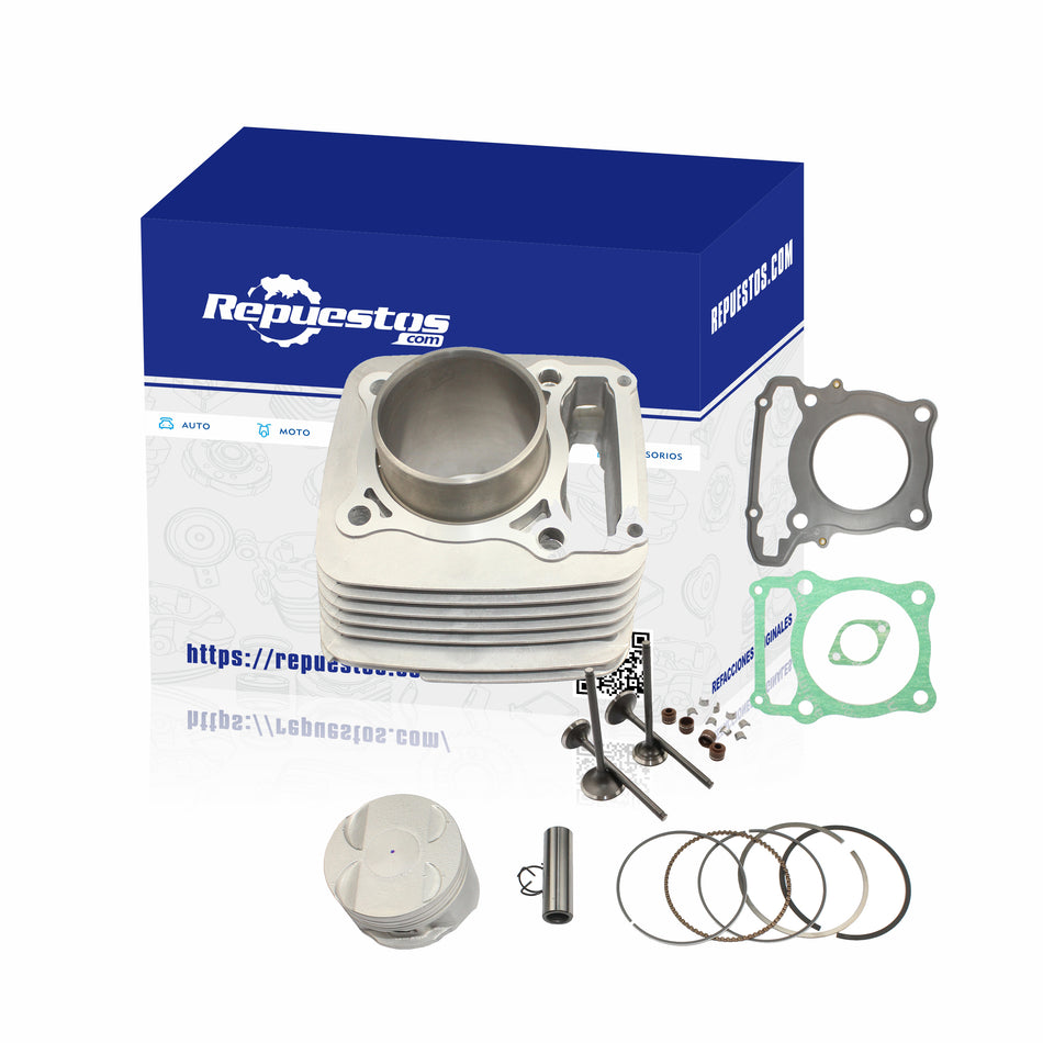 KIT DE CILINDRO Y VALVULAS PARA HONDA CBX250 TWISTER XR250 TORNADO