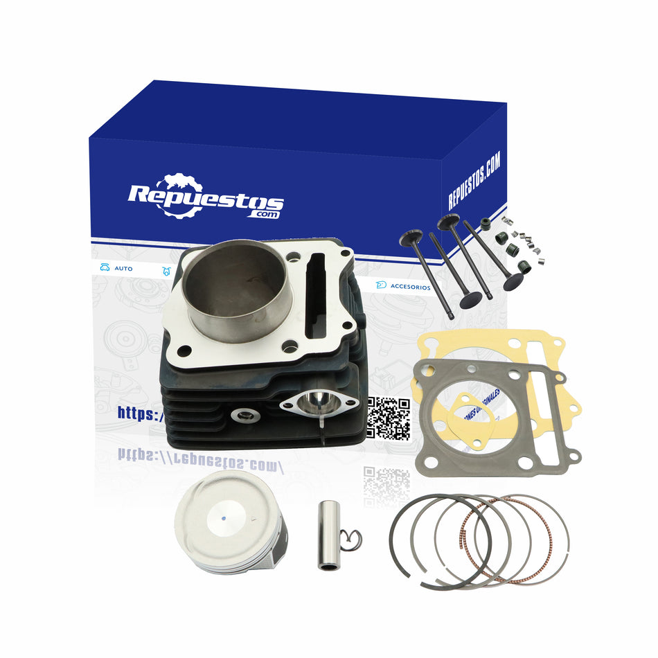 KIT DE CILINDRO COMPLETO Y VALVULAS PARA TVS APACHE RTR 200 4V