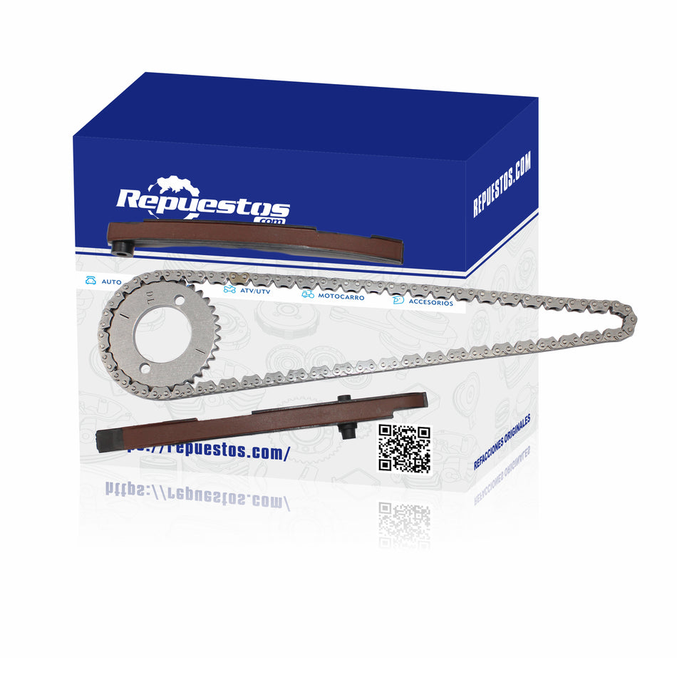 CADENA DE TIEMPO ENGRANE Y GUIAS PARA VENTO CROSSMAX 250 Y PRO