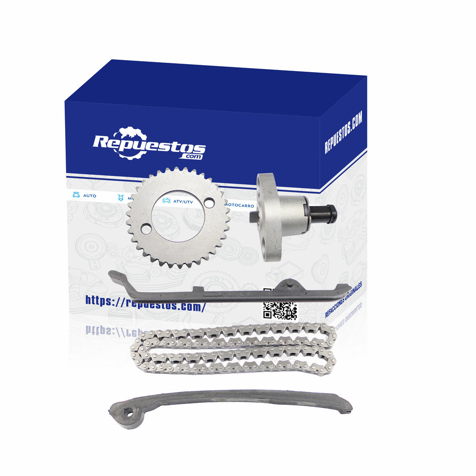 CADENA DE TIEMPO ENGRANE TENSOR Y GUIAS PARA KURAZAI SPARTHA1 200 198CC 2010-2015