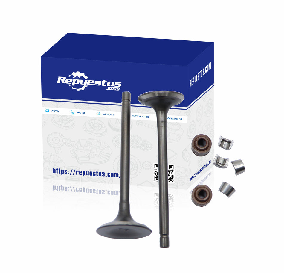 INTAKE AND EXHAUST VALVE SET FOR TVS APACHE RTR160 2V RTR180